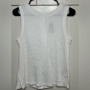 Anthropologie Cream Montauk Ribbed Tank Top